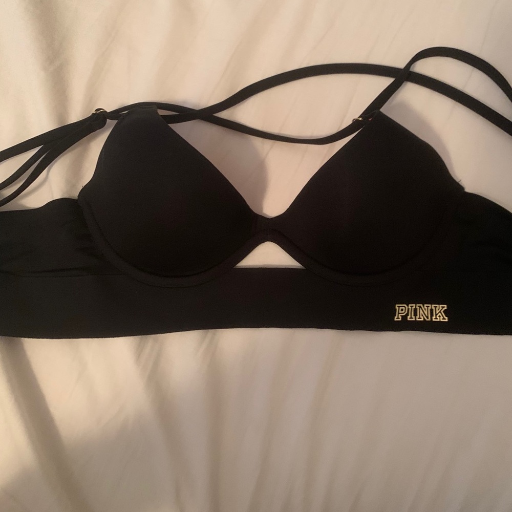 Pink push up bra